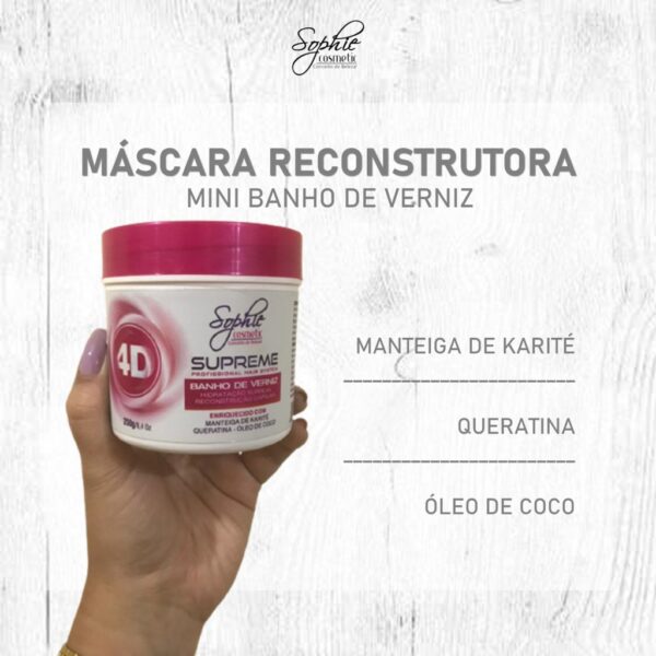 Banho De Verniz Hidratação E Reconstrução Brilho 1kg Sophie