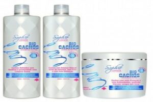 Kit Bio Cachos (shampoo + Hidratação + Leave-in) Sophie Cosmetic Cabelos Cacheados Tratamento Finalizador Cachos E Crespos Produtos Original Umidificador Ativador Hidrata Define