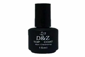 Top Coat D&Z Preto Selante Dez Sem Goma Dz Brilho Intenso Led/uv 15ml Non-cleansing Unhas Acrigel Fibras Pretinho do Poder