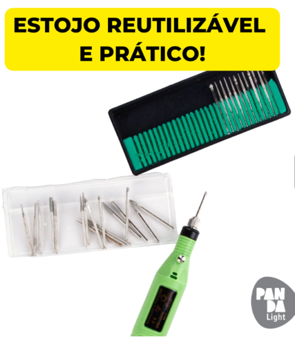 Kit 30 Brocas Lixa Unha Eletrica Profissional Nail Designer