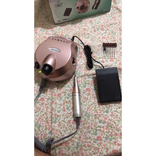 Motor Porquinho Rose Gold Nail Drill Pro Lixadeira Unha 30.000