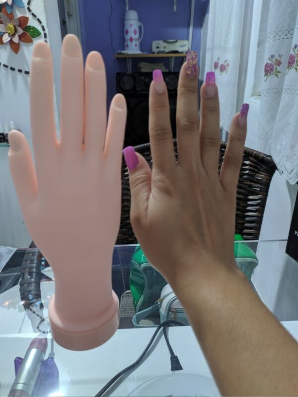 Mão De Treino Flexível Articulada Manicure