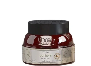 Three Therapy Pantovin Máscara de Nutrição Argila Branca Organic Clay 250g