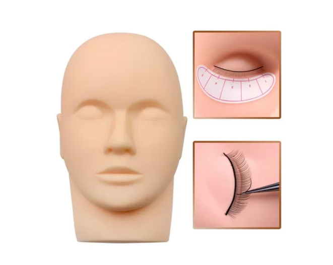 Cabeça de Boneca de Silicone P/ Treino Micropigmentação de