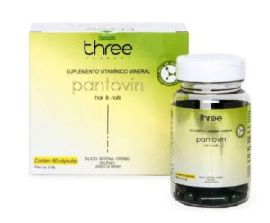 Three Therapy Pantovin Suplemento Vitamínico Mineral Cabelos e Unhas 60 Capsulas