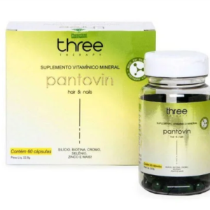 Three Therapy Pantovin Suplemento Vitamínico Mineral Cabelos e Unhas 60 Capsulas