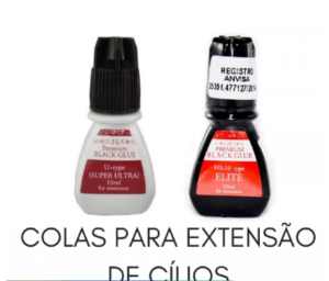 Cola Alongamento Cílios Fio A Fio Black Glue Premium Super Ultra ou Elite 10ml