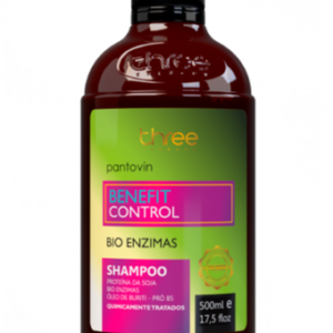 Three Therapy Pantovin Shampoo Benefit Control Bio Enzimas 500ml