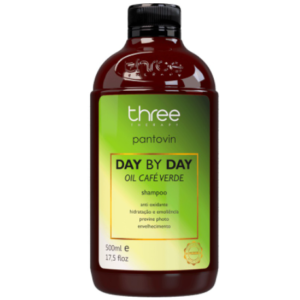 Three Therapy Shampoo Day By Day Pantovin Oil Café Verde 500ml