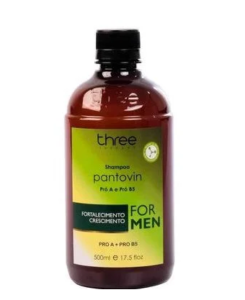 Three Therapy Pantovin Shampoo For Men Crescimento Capilar 500ml