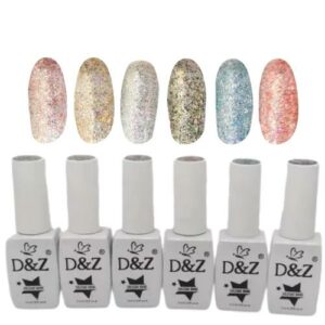 esmalte DZ em gel D&Z coleção Shine gliter 1un