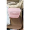 Porta Algodão Prensado Com 2 Tampas Suporte Manicure