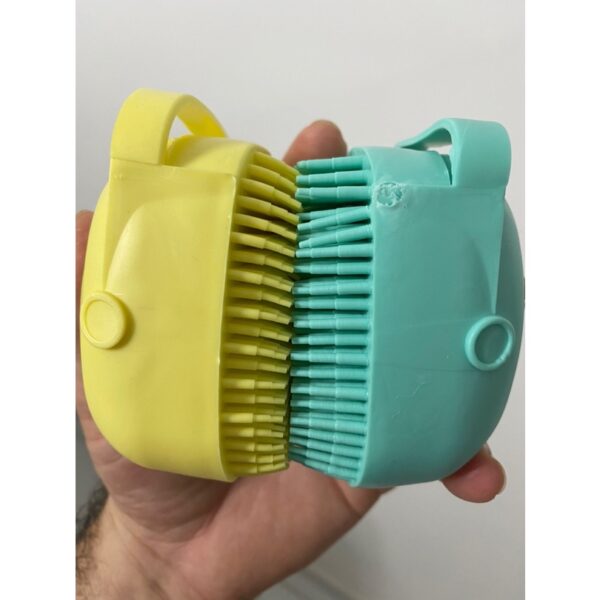 Esponja De Silicone Para Banho Com Dispenser Shampoo