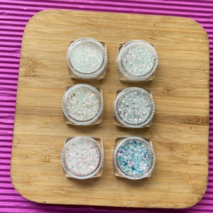 Kit 6 Glitter Snow Mix D&Z Para Decoração De Unha Nail Art