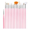 Kit 15 Pincéis Unhas Para Decoração Nail Art Profissional D&z