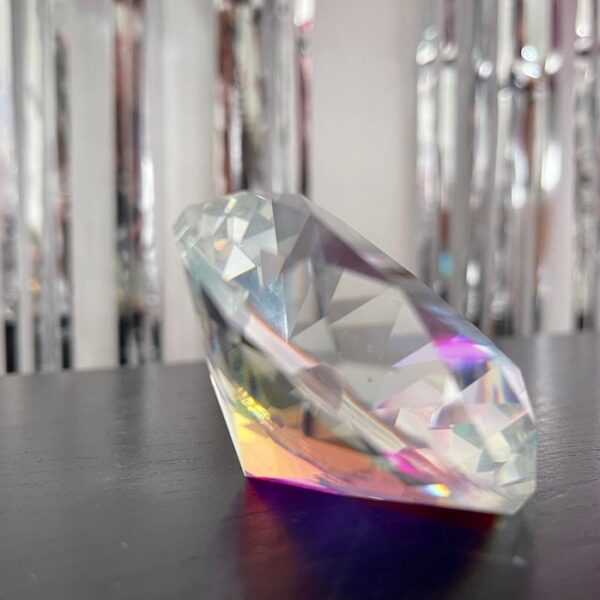 Diamante transparente furta Joia De Cristal Unha Pedra grande