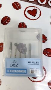 Kit Brocas Diamantadas C10 E C5 Para Motor Lixadeira Profissional Nail Drill