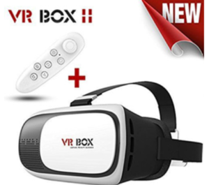 Óculos De Realidade Virtual VR Box 3D + Controle Cardboard 3 Bluetooth Para Celular