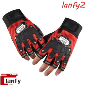 Luvas De Motocicleta LANFY Sem Dedo Meio Ciclismo