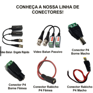 Par Video Balun Passivo Cftv Conversor Utp Hd Ahd/tvi/cvi