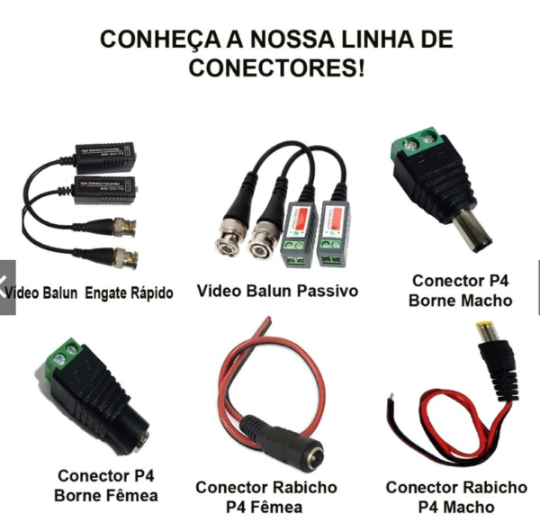 Par Video Balun Passivo Cftv Conversor Utp Hd Ahd/tvi/cvi