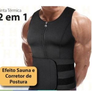 Regata Masculina Queima Gorduras Barriga Camiseta Cinta