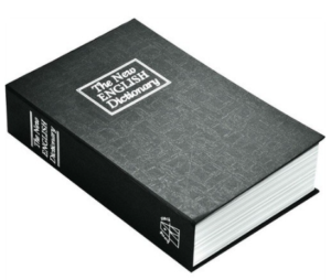 Cofre Camuflado em formato de Livro The New English Dictionary