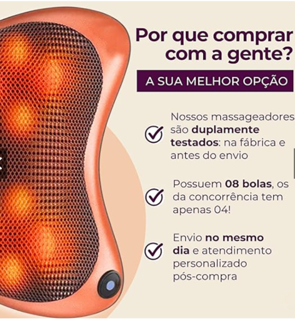 Massageador Shiatsu 110v Elétrico De Carro Casa Veicular