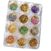 Kit 12 Madre Peróla Com Fio De Ouro Decoração Unhas Acrigel